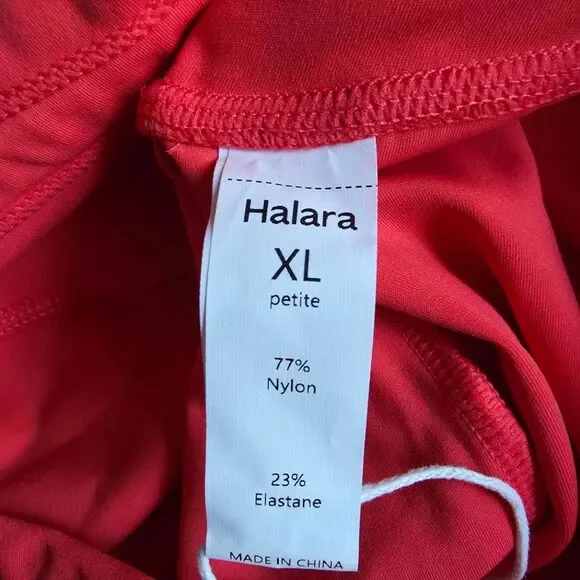 NWT Halara Neon Coral Pink Jogger Pants High Waist Drawstring Stretch XL Petite - Picture 9 of 11